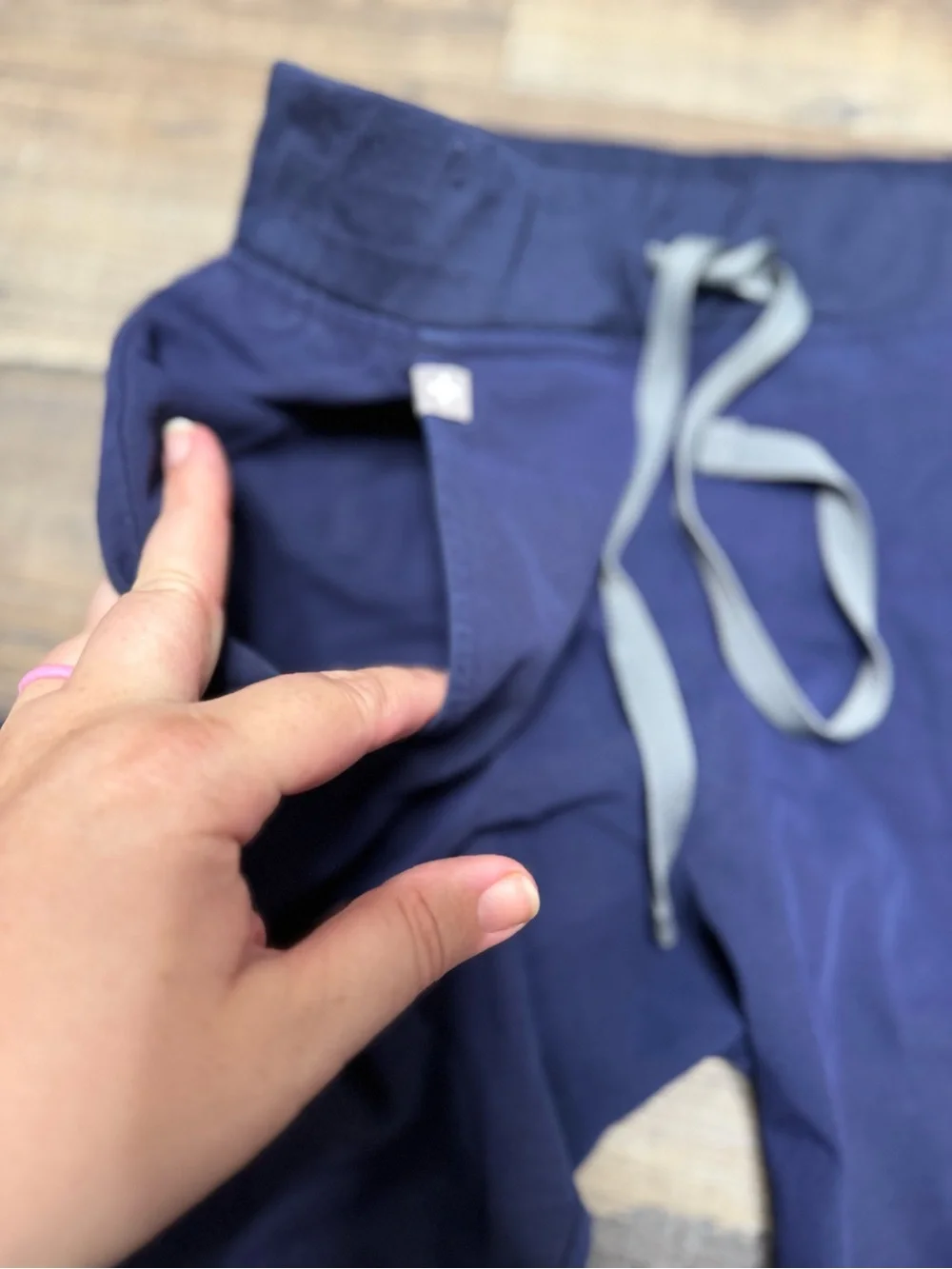 Figs Zamora Navy Drawstring Jogger Pants Women's Size XS